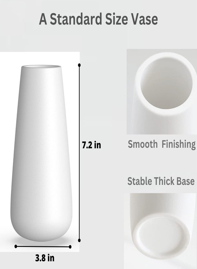 DECORPIA Premium Ceramic Vase for Pampas Grass - Flower Vase for Home Decor, Minimalism Style for Modern Table Shelf, Vases for Flowers for Kitchen Living Room Centerpieces, Office Desk Vase (Medium) - Image 4